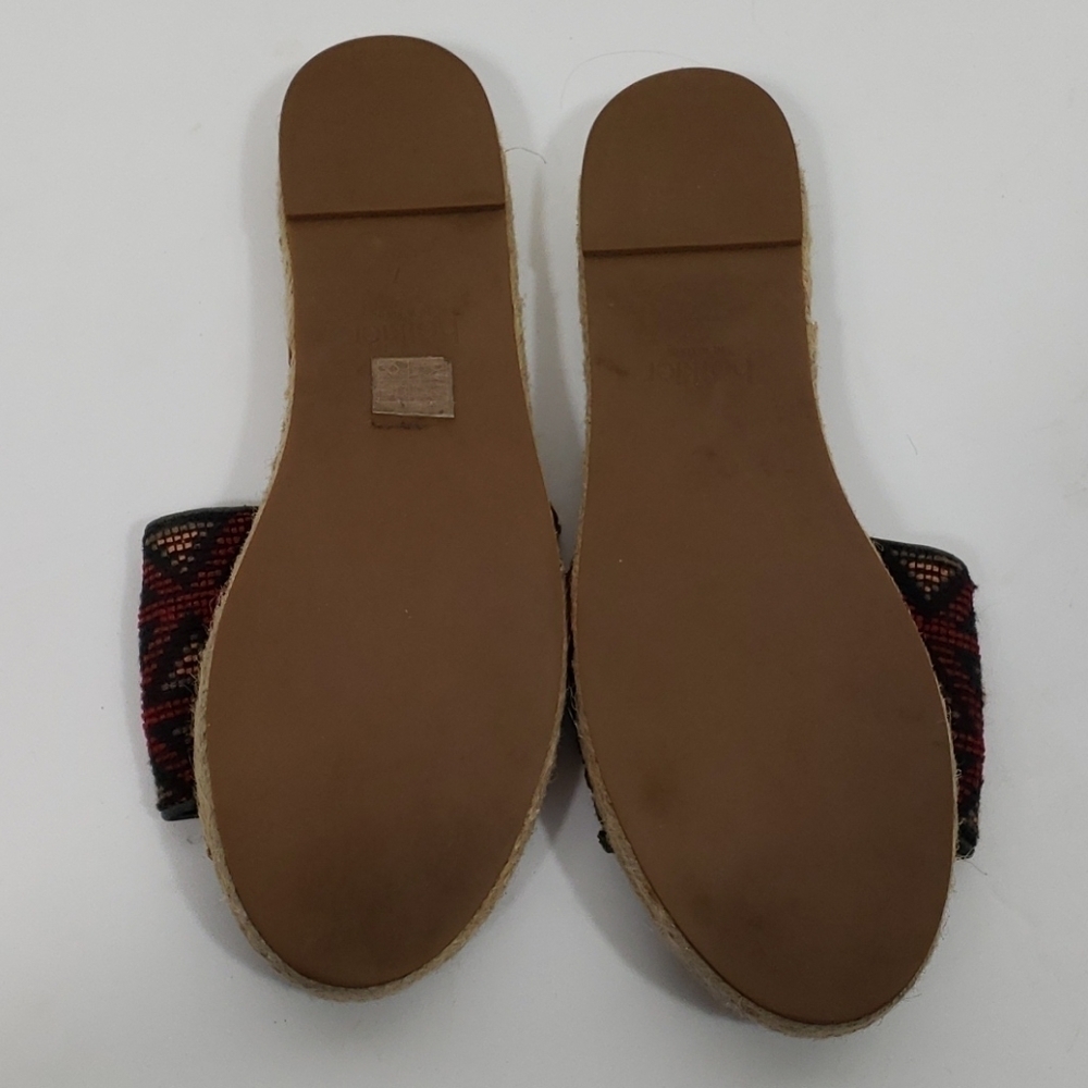 Botkier Jenny Red Triangle Boho Print Slide Sandals 7M - Picture 3 of 10